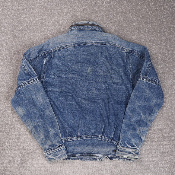 VTG 90s Nino Cerruti Medium Wash Small Blue Denim Long Sleeve Jean Jacket - Picture 2 of 10